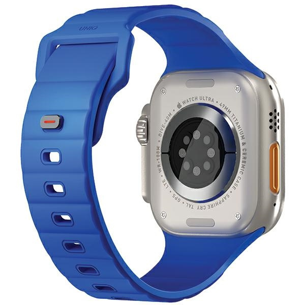 PASEK DO APPLE WATCH 42/44/45/49 MM UNIQ STRIDE FKM RUBBER STRAP NIEBIESKI