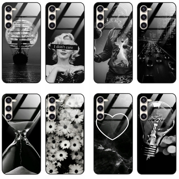 Etui akrylowe LEO czarne różne wzory do Galaxy S23 Plus