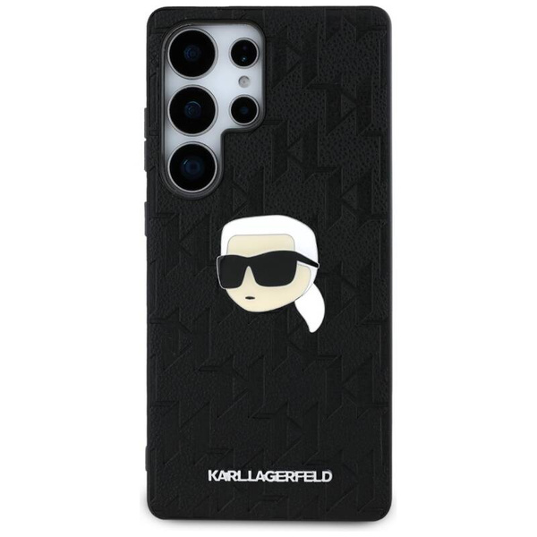 ETUI DO SAMSUNG S25 ULTRA KARL LAGERFELD LEATHER MONOGRAM PIN LOGO CZARNE