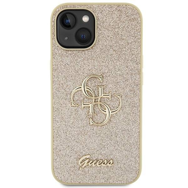 GUESS ETUI GLITTER SCRIPT BIG 4G do iPhone 15 / 14 / 13