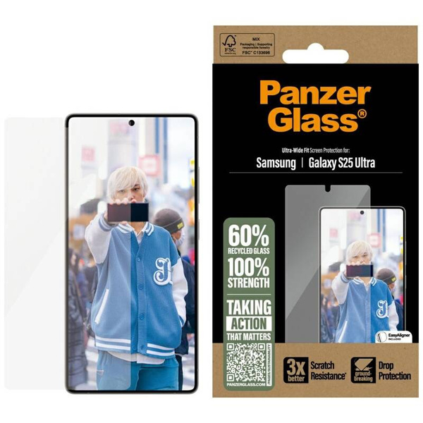 SZKŁO HARTOWANE DO SAMSUNG S25 ULTRA PANZERGLASS ULTRA-WIDE FIT