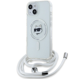 ETUI DO IPHONE 15 / 14 / 13 KARL LAGERFELD CHOUPETTE HEAD & CORD MAGSAFE