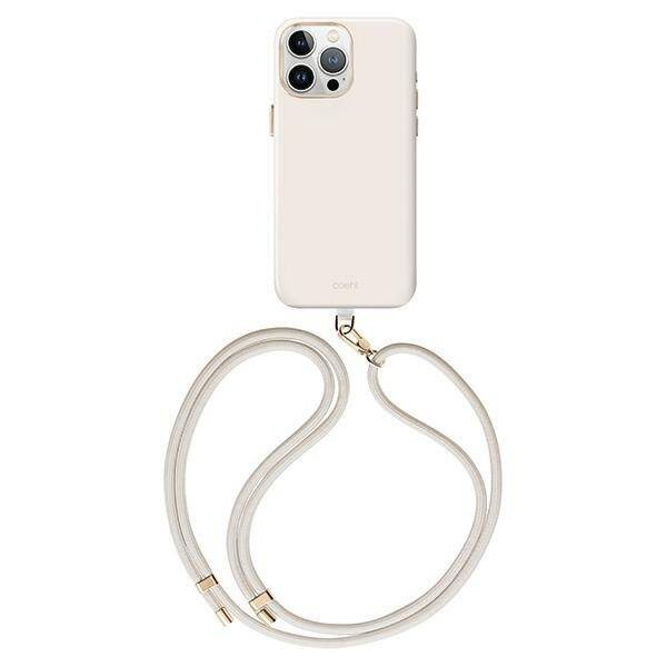 ETUI DO IPHONE 15 PRO 6.1" UNIQ COEHL CREME MAGNETIC CHARGING KOŚĆ SŁONIOWA