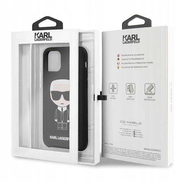 Karl Lagerfeld Hardcase Silicone Iconic  | Etui do iPhone 11 Pro - BLACK