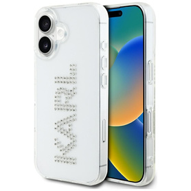 ETUI DO IPHONE 16 KARL LAGERFELD IML RHINESTONES LOGO PRZEZROCZYSTE
