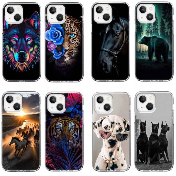 Etui silikonowe LEO zwierzęta różne wzory do iPhone 13 Mini