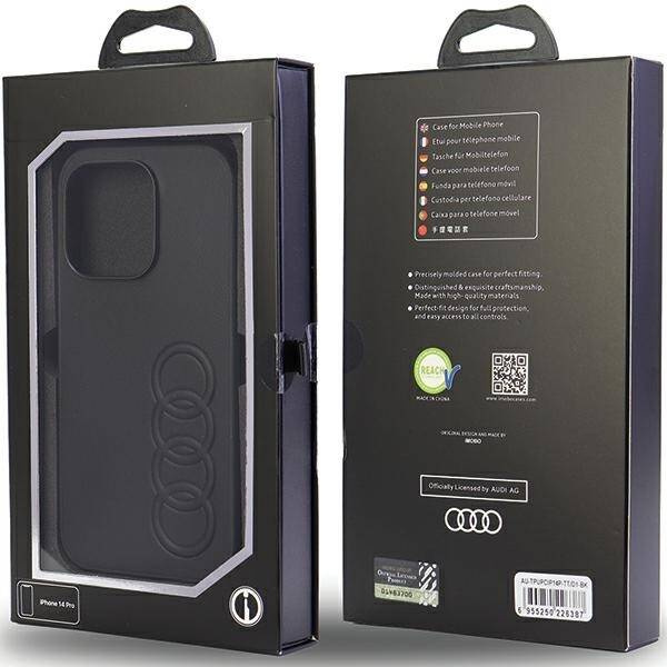 ETUI AUDI SYNTHETIC LEATHER DO IPHONE 14 PRO BLACK