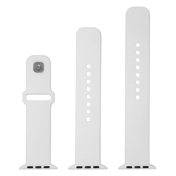 PASKI DO APPLE WATCH 42/44/45MM ZESTAW SILIKONOWE FIXED SPORTOWE BIAŁE