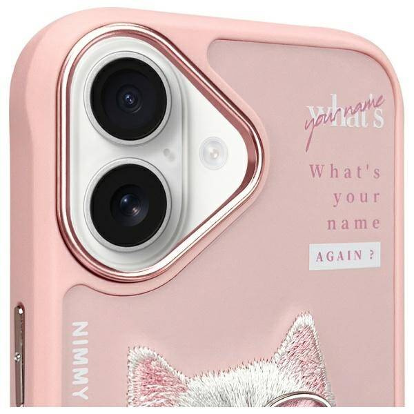 ETUI DO IPHONE 16 6.1" NIMMY COOL&CUTE 2.0 CAT RÓŻOWE