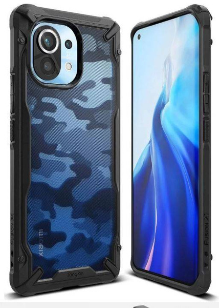 Ringke Fusion-X | Etui do Xiaomi Mi 11 - CAMO BLACK
