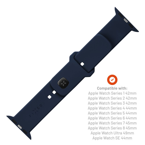 ZESTAW SILIKONOWYCH PASKÓW DO APPLE WATCH ULTRA 49 MM FIXED NIEBIESKI