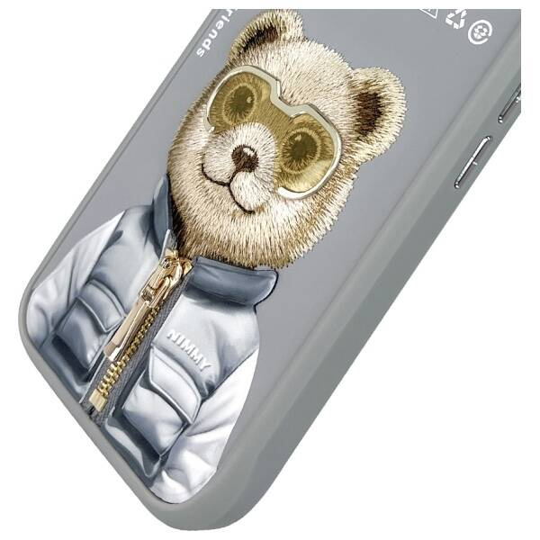 ETUI DO IPHONE 16 6.1" NIMMY COOL&CUTE 2.0 BEAR SZARE