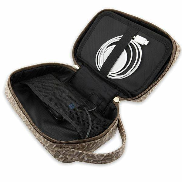 Guess GCube Stripe | Torba/Organizer 23.5x15.5 cm - BROWN