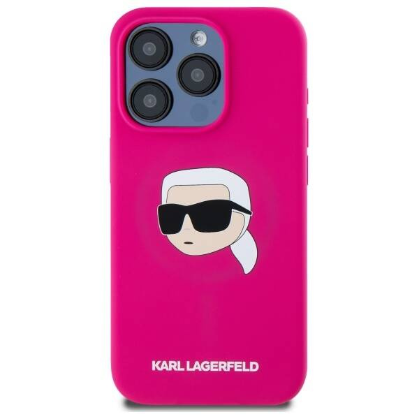 ETUI DO IPHONE 15 PRO MAX KARL LAGERFELD KARL HEAD PRINT MAGSAFE FUKSJA