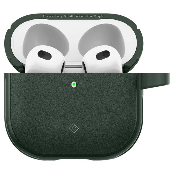 ETUI DO APPLE AIRPODS 4 CASEOLOGY VAULT MIDNIGHT GREEN