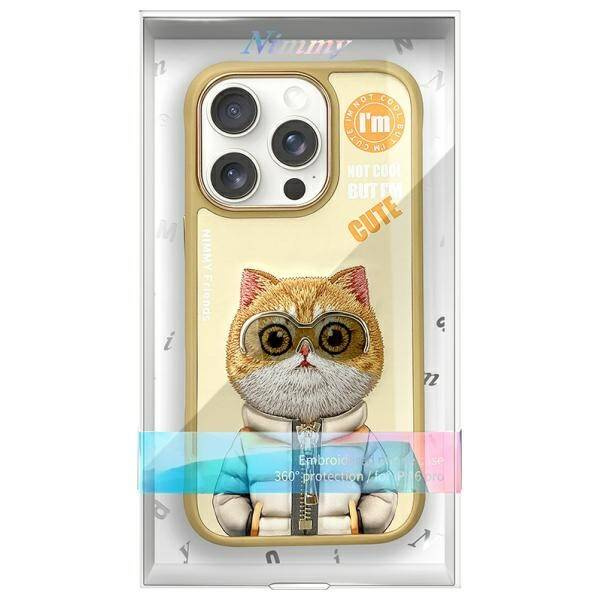 ETUI DO IPHONE 16 PRO MAX 6.9" NIMMY COOL&CUTE 2.0 CAT KHAKI