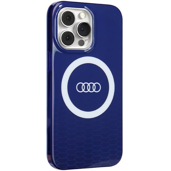 ETUI do IPHONE 13 PRO AUDI IML BIG LOGO MAGSAFE NIEBIESKIE