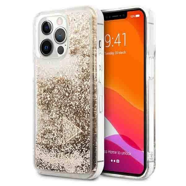 Guess Charms Glitter | Etui do iPhone 14 Pro Max - GOLD