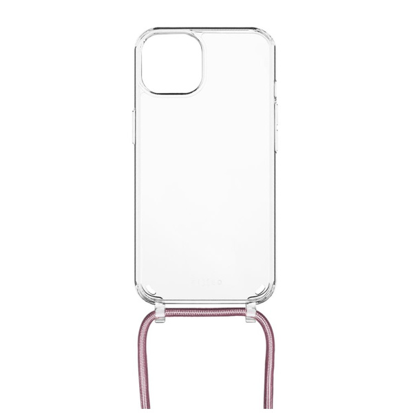 ETUI  DO APPLE IPHONE 15 PLUS FIXED PURE NECK Z RÓŻOWĄ SMYCZĄ