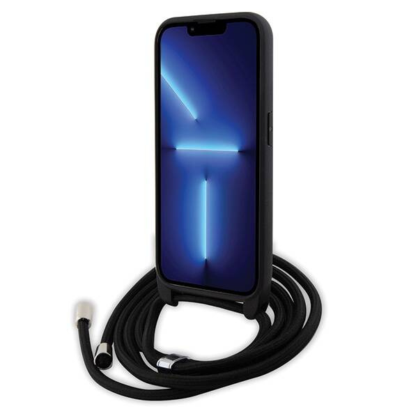 Karl Lagerfeld Crossbody Saffiano Metal | Etui do iPhone 15 Pro Max - BLACK