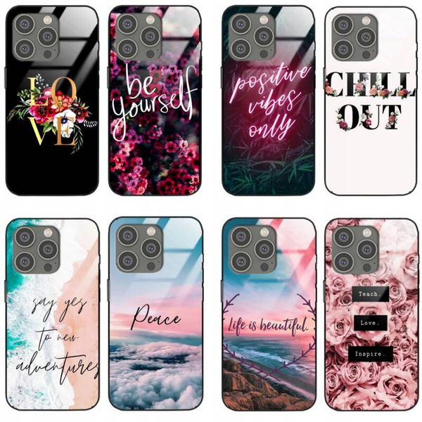 Etui akrylowe LEO cytaty różne wzory do iPhone 14 Pro