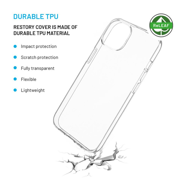 ETUI DO APPLE IPHONE 15 FIXED RESTORY ŻELOWE TPU PRZEZROCZYSTE