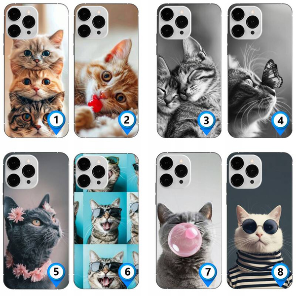 ETUI LEO KOTY RÓŻNE WZORY CASE OBUDOWA AKRYL do IPHONE 13 PRO MAX