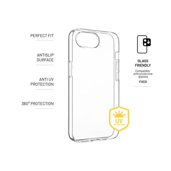 ETUI DO IPHONE 16E FIXED SLIM ANTIUV TPU PRZEZROCZYSTE CASE PLECKI FUTERAŁ