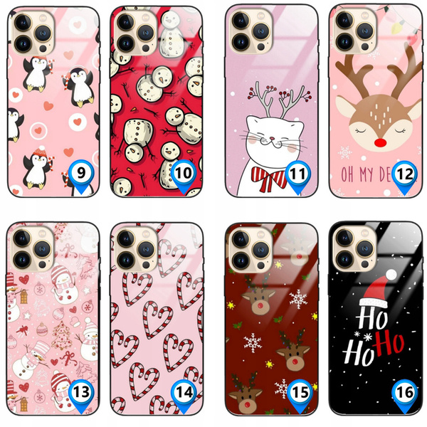 Etui akrylowe LEO świąteczne różne wzory do iPhone 13 Pro