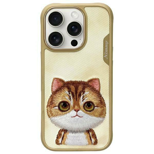 ETUI DO IPHONE 16 PRO 6.3" NIMMY BIG EYED PET 2.0 CAT KHAKI