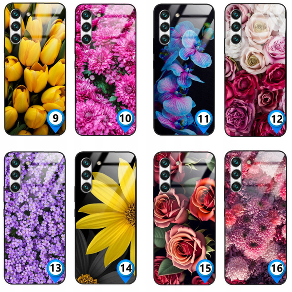 Etui akrylowe LEO kwiaty różne wzory case do Galaxy S22 Plus 5G