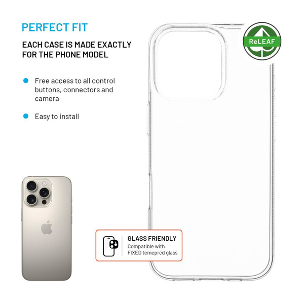 ETUI DO APPLE IPHONE 16 PRO FIXED RESTORY ŻELOWY TPU PRZEZROCZYSTY