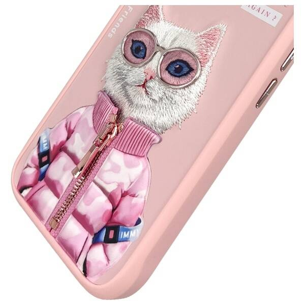 ETUI DO IPHONE 16 6.1" NIMMY COOL&CUTE 2.0 CAT RÓŻOWE