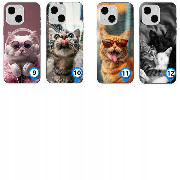 ETUI LEO KOTY RÓŻNE WZORY CASE OBUDOWA AKRYL do IPHONE 14