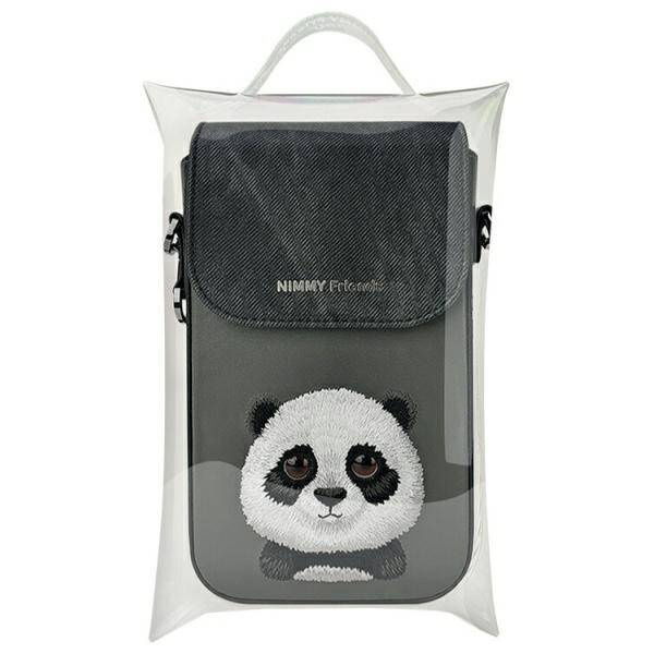 TOREBKA NA TELEFON NIMMY BIG EYED PET 2.0 PANDA CZARNE