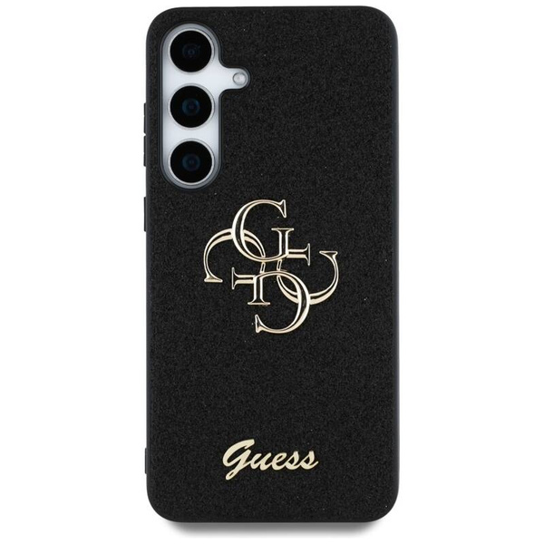 ETUI DO SAMSUNG S25 GUESS FIXED GLITTER BIG 4G METAL LOGO CZARNE