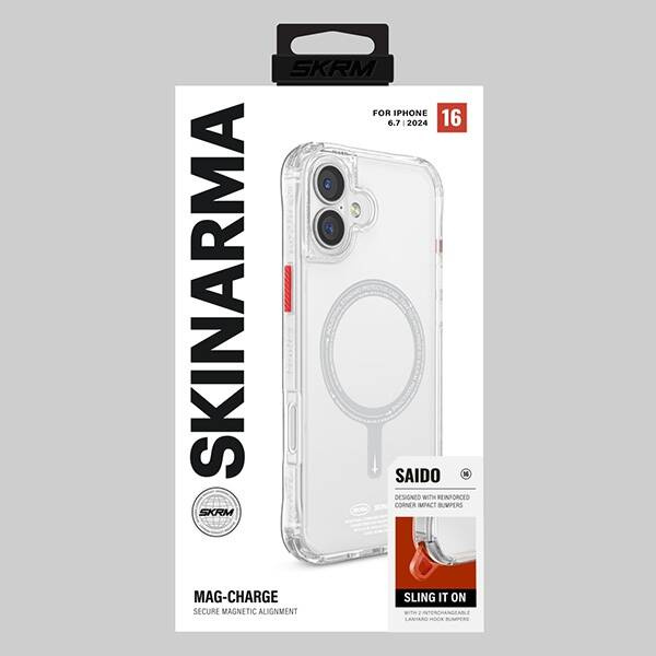 ETUI DO IPHONE 16 PLUS SKINARMA SAIDO MAGNETIC CHARGING PRZEZROCZYSTE