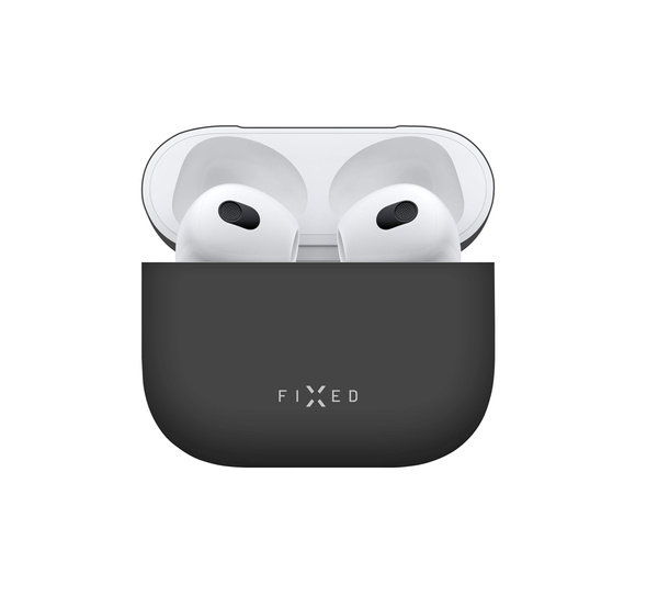 ETUI DO APPLE AIRPODS 3 FIXED ULTRACIENKIE SILIKONOWE SILKY CZARNE