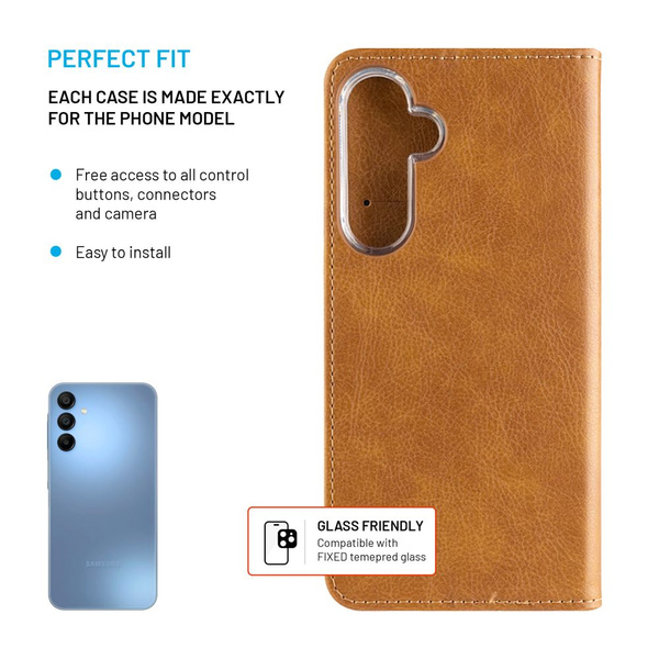 ETUI DO SAMSUNG GALAXY A15/A15 5G FIXED OPUS BOOK BRĄZOWA