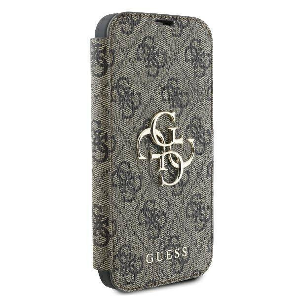 ETUI DO IPHONE 16 PLUS 6.7" GUESS 4G METAL LOGO BRĄZOWE