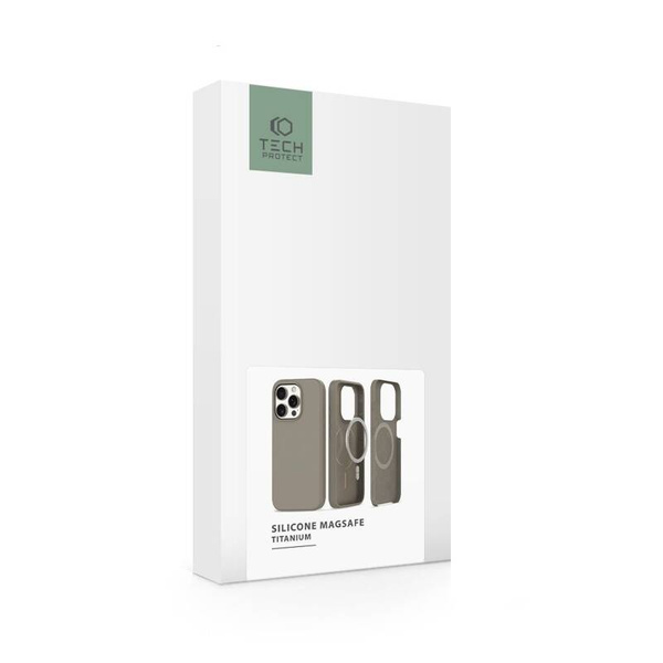 Tech-Protect Silicone MagSafe | Etui do iPhone 15 Pro Max - TITANIUM