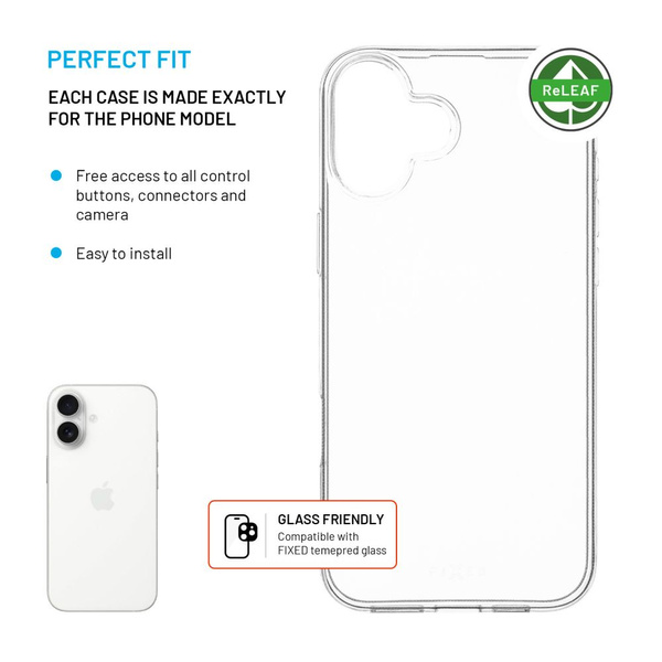 FIXED RESTORY ETUI DO APPLE IPHONE 16 PLUS ŻELOWY TPU PRZEZROCZYSTY