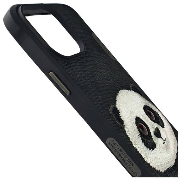 ETUI DO IPHONE 15 PRO 6.1" NIMMY BIG EYED PET 2.0 PANDA CZARNE