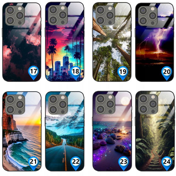 Etui akrylowe LEO widoki natura różne wzory do iPhone 15 Pro