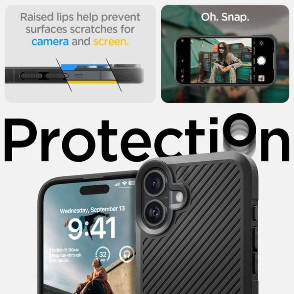ETUI DO IPHONE 16 SPIGEN CORE ARMOR CZARNY MAT