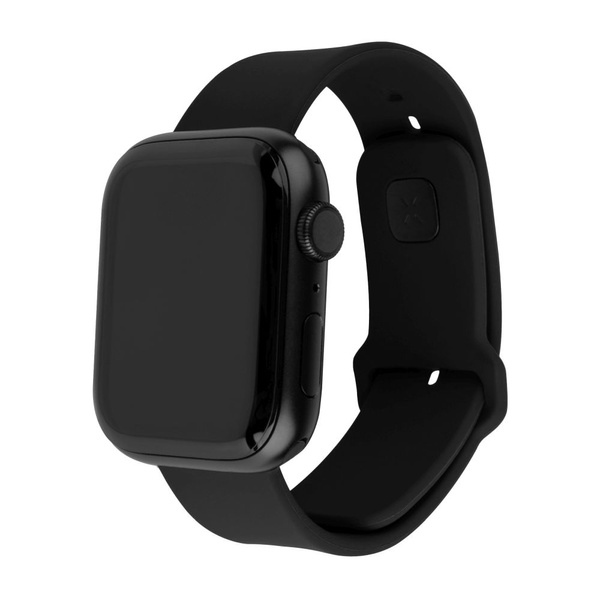 PASKI DO APPLE WATCH 42/44/45MM ZESTAW SILIKONOWE FIXED SPORTOWE CZARNE