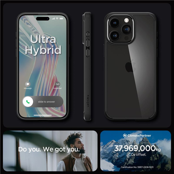 ETUI SPIGEN DO IPHONE 15 PRO MAX CRYSTAL HYBRID BLACK