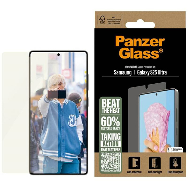 SZKŁO HARTOWANE DO SAMSUNG S25 ULTRA PANZERGLASS ALL-IN-ONE ULTRA-WIDE FIT