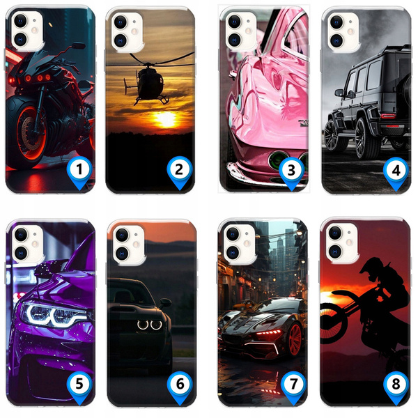 Etui silikonowe LEO motoryzacja samochody auta różne wzory do iPhone 12