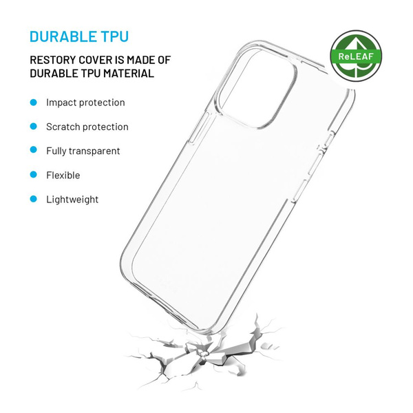 ETUI DO APPLE IPHONE 15 PRO FIXED RESTORY ŻELOWE TPU PRZEZROCZYSTE